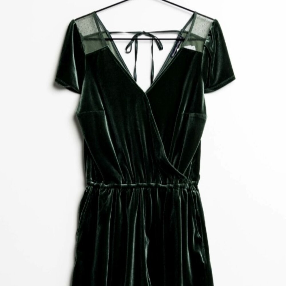 Abercrombie & Fitch emerald green romper XS extra small petite